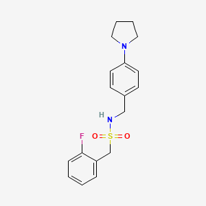1-(2-fluorophenyl)-N-[4-(1-pyrrolidinyl)benzyl]methanesulfonamide