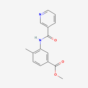 molecular formula C15H14N2O3 B4841497 methyl 4-methyl-3-[(3-pyridinylcarbonyl)amino]benzoate 