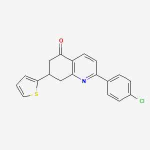 molecular formula C19H14ClNOS B4841510 2-(4-chlorophenyl)-7-(2-thienyl)-7,8-dihydroquinolin-5(6H)-one 