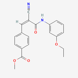 molecular formula C20H18N2O4 B4841535 methyl 4-{2-cyano-3-[(3-ethoxyphenyl)amino]-3-oxo-1-propen-1-yl}benzoate 