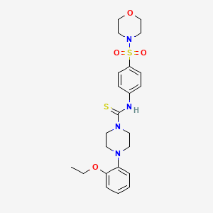molecular formula C23H30N4O4S2 B4841545 4-(2-ethoxyphenyl)-N-[4-(4-morpholinylsulfonyl)phenyl]-1-piperazinecarbothioamide 