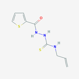 molecular formula C9H11N3OS2 B484156 N-allyl-2-(2-thienylcarbonyl)hydrazinecarbothioamide CAS No. 590360-30-8