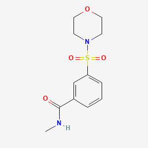 molecular formula C12H16N2O4S B4841586 N-methyl-3-(4-morpholinylsulfonyl)benzamide 