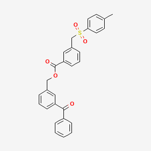 molecular formula C29H24O5S B4841626 3-benzoylbenzyl 3-{[(4-methylphenyl)sulfonyl]methyl}benzoate 