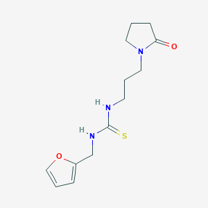 molecular formula C13H19N3O2S B4841679 N-(2-furylmethyl)-N'-[3-(2-oxo-1-pyrrolidinyl)propyl]thiourea 