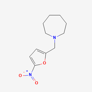 molecular formula C11H16N2O3 B4841680 1-[(5-nitro-2-furyl)methyl]azepane 
