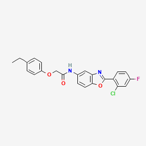 molecular formula C23H18ClFN2O3 B4841681 N-[2-(2-chloro-4-fluorophenyl)-1,3-benzoxazol-5-yl]-2-(4-ethylphenoxy)acetamide 