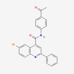 molecular formula C24H17BrN2O2 B4841703 N-(4-acetylphenyl)-6-bromo-2-phenyl-4-quinolinecarboxamide 