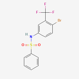 molecular formula C13H9BrF3NO2S B4841731 N-[4-bromo-3-(trifluoromethyl)phenyl]benzenesulfonamide 