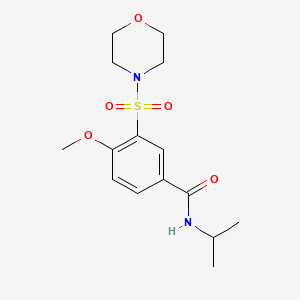 molecular formula C15H22N2O5S B4841783 N-isopropyl-4-methoxy-3-(4-morpholinylsulfonyl)benzamide 