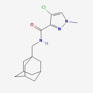 molecular formula C16H22ClN3O B4841805 N-(1-adamantylmethyl)-4-chloro-1-methyl-1H-pyrazole-3-carboxamide 