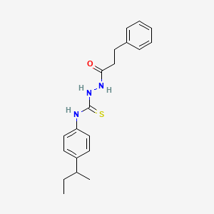 molecular formula C20H25N3OS B4841825 N-(4-sec-butylphenyl)-2-(3-phenylpropanoyl)hydrazinecarbothioamide 