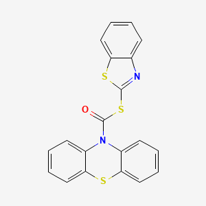 molecular formula C20H12N2OS3 B4841835 S-1,3-benzothiazol-2-yl 10H-phenothiazine-10-carbothioate 