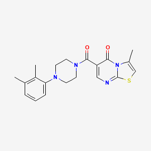 molecular formula C20H22N4O2S B4841839 6-{[4-(2,3-dimethylphenyl)-1-piperazinyl]carbonyl}-3-methyl-5H-[1,3]thiazolo[3,2-a]pyrimidin-5-one 
