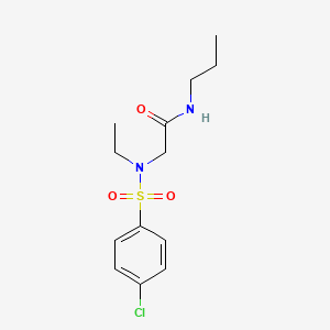 molecular formula C13H19ClN2O3S B4841842 N~2~-[(4-chlorophenyl)sulfonyl]-N~2~-ethyl-N~1~-propylglycinamide 