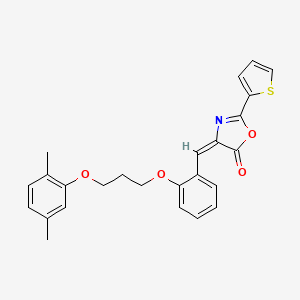 molecular formula C25H23NO4S B4841852 4-{2-[3-(2,5-dimethylphenoxy)propoxy]benzylidene}-2-(2-thienyl)-1,3-oxazol-5(4H)-one 