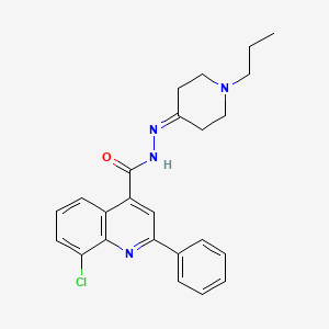 molecular formula C24H25ClN4O B4841853 8-chloro-2-phenyl-N'-(1-propyl-4-piperidinylidene)-4-quinolinecarbohydrazide 