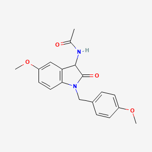 molecular formula C19H20N2O4 B4841886 N-[5-methoxy-1-(4-methoxybenzyl)-2-oxo-2,3-dihydro-1H-indol-3-yl]acetamide 