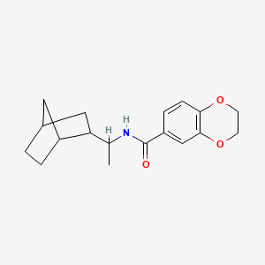 molecular formula C18H23NO3 B4841888 N-(1-bicyclo[2.2.1]hept-2-ylethyl)-2,3-dihydro-1,4-benzodioxine-6-carboxamide 
