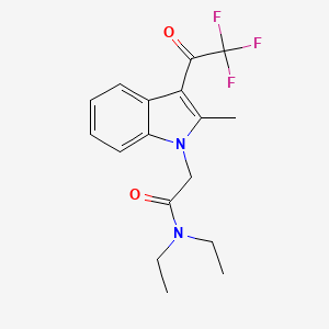 N,N-diethyl-2-[2-methyl-3-(trifluoroacetyl)-1H-indol-1-yl]acetamide