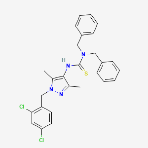N,N-dibenzyl-N'-[1-(2,4-dichlorobenzyl)-3,5-dimethyl-1H-pyrazol-4-yl]thiourea