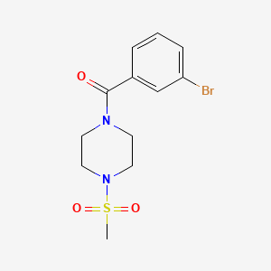 molecular formula C12H15BrN2O3S B4841958 1-(3-bromobenzoyl)-4-(methylsulfonyl)piperazine 