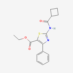 molecular formula C17H18N2O3S B4841985 ethyl 2-[(cyclobutylcarbonyl)amino]-4-phenyl-1,3-thiazole-5-carboxylate 