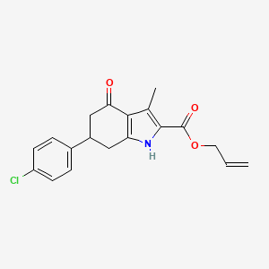 molecular formula C19H18ClNO3 B4842027 allyl 6-(4-chlorophenyl)-3-methyl-4-oxo-4,5,6,7-tetrahydro-1H-indole-2-carboxylate 