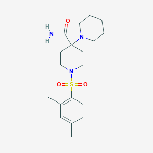 molecular formula C19H29N3O3S B4842086 1'-[(2,4-dimethylphenyl)sulfonyl]-1,4'-bipiperidine-4'-carboxamide 