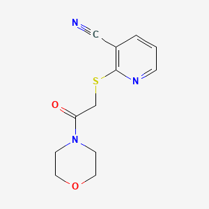 molecular formula C12H13N3O2S B4842101 2-{[2-(4-morpholinyl)-2-oxoethyl]thio}nicotinonitrile 