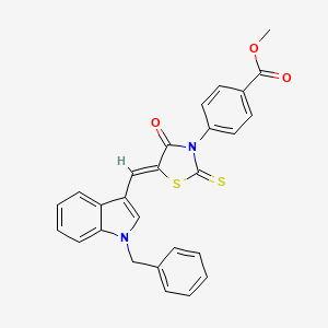 molecular formula C27H20N2O3S2 B4842107 methyl 4-{5-[(1-benzyl-1H-indol-3-yl)methylene]-4-oxo-2-thioxo-1,3-thiazolidin-3-yl}benzoate 