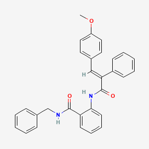 molecular formula C30H26N2O3 B4842118 N-benzyl-2-{[3-(4-methoxyphenyl)-2-phenylacryloyl]amino}benzamide 
