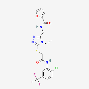 molecular formula C19H17ClF3N5O3S B4842120 N-({5-[(2-{[2-chloro-5-(trifluoromethyl)phenyl]amino}-2-oxoethyl)thio]-4-ethyl-4H-1,2,4-triazol-3-yl}methyl)-2-furamide 