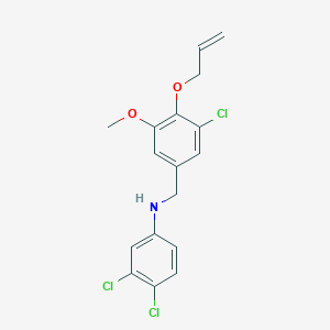 molecular formula C17H16Cl3NO2 B4842146 N-[4-(allyloxy)-3-chloro-5-methoxybenzyl]-3,4-dichloroaniline 