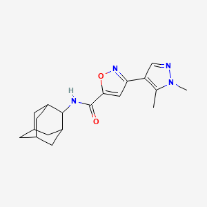molecular formula C19H24N4O2 B4842148 N-2-adamantyl-3-(1,5-dimethyl-1H-pyrazol-4-yl)-5-isoxazolecarboxamide CAS No. 1006349-17-2