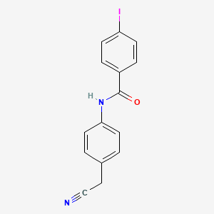 molecular formula C15H11IN2O B4842151 N-[4-(cyanomethyl)phenyl]-4-iodobenzamide 