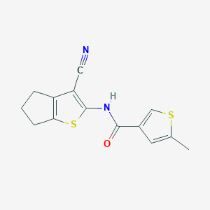 molecular formula C14H12N2OS2 B4842153 N-(3-cyano-5,6-dihydro-4H-cyclopenta[b]thien-2-yl)-5-methyl-3-thiophenecarboxamide 