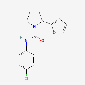molecular formula C15H15ClN2O2 B4842161 N-(4-chlorophenyl)-2-(2-furyl)-1-pyrrolidinecarboxamide 