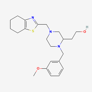 molecular formula C22H31N3O2S B4842164 2-[1-(3-methoxybenzyl)-4-(4,5,6,7-tetrahydro-1,3-benzothiazol-2-ylmethyl)-2-piperazinyl]ethanol 