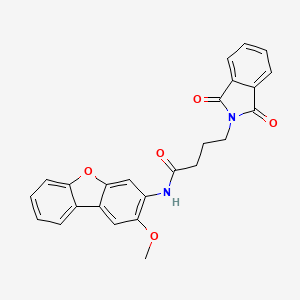 molecular formula C25H20N2O5 B4842183 4-(1,3-dioxo-1,3-dihydro-2H-isoindol-2-yl)-N-(2-methoxydibenzo[b,d]furan-3-yl)butanamide 