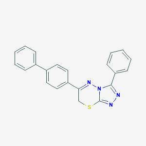 molecular formula C22H16N4S B484219 3-phenyl-6-(4-phenylphenyl)-7H-[1,2,4]triazolo[3,4-b][1,3,4]thiadiazine CAS No. 517906-14-8