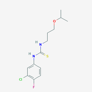 molecular formula C13H18ClFN2OS B4842193 N-(3-chloro-4-fluorophenyl)-N'-(3-isopropoxypropyl)thiourea 