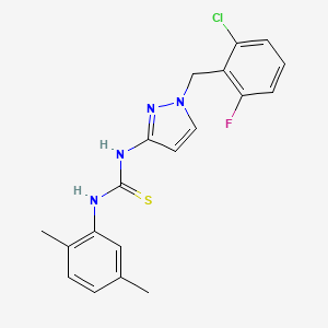 molecular formula C19H18ClFN4S B4842208 N-[1-(2-chloro-6-fluorobenzyl)-1H-pyrazol-3-yl]-N'-(2,5-dimethylphenyl)thiourea 