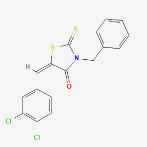 molecular formula C17H11Cl2NOS2 B4842251 3-benzyl-5-(3,4-dichlorobenzylidene)-2-thioxo-1,3-thiazolidin-4-one 