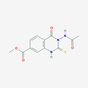 molecular formula C12H11N3O4S B4842289 methyl 3-(acetylamino)-4-oxo-2-thioxo-1,2,3,4-tetrahydro-7-quinazolinecarboxylate 