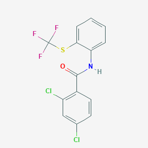 molecular formula C14H8Cl2F3NOS B4842295 2,4-dichloro-N-{2-[(trifluoromethyl)thio]phenyl}benzamide 