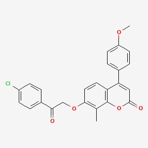 7-[2-(4-chlorophenyl)-2-oxoethoxy]-4-(4-methoxyphenyl)-8-methyl-2H-chromen-2-one