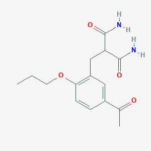 molecular formula C15H20N2O4 B4842309 2-(5-acetyl-2-propoxybenzyl)malonamide 