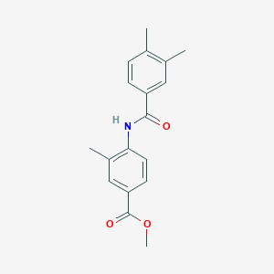 molecular formula C18H19NO3 B4842338 methyl 4-[(3,4-dimethylbenzoyl)amino]-3-methylbenzoate 
