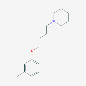 molecular formula C16H25NO B4842350 1-[4-(3-methylphenoxy)butyl]piperidine 